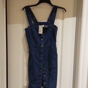 H&M Jean button up dress with pockets